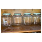 4 storage jars