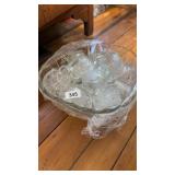 Clear punch bowl