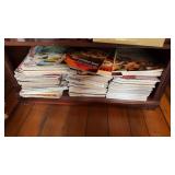 Shelf of cooking magazines etc