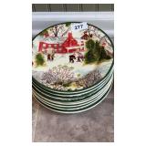 Winter dessert plates