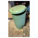Metal trash can