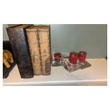 Storage books/ candles
