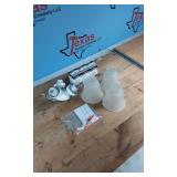 3LT WHT FROSTD RIBBED GLS FAN LIGHT KIT