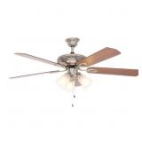 52" GLENDALE BRSHD NKL CEILING FAN