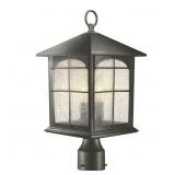AGED IRON 9" EXT POST LANTERN