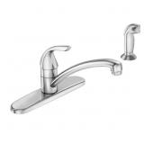 Adler Single-Handle Low Arc Kitchen Faucet w Spray