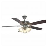 52" GLENDALE BRSHD NKL CEILING FAN