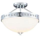 WILIKIES 2LT SEMI FLUSH CHROME