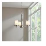 BURBANK 3LT BN GLSS CHANDELIER