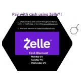 WE ACCEPT ZELLE!
