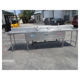 132" S/S Three Bay Sink