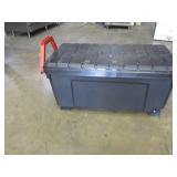 Large Storage Container With Handel On Wheels