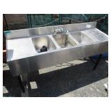 59" Three Bay Sink