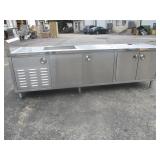 114" Stainless Table with Refridgerated Drop In