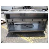 60" Stainless Table with 4 Bay Warmer/Steamer