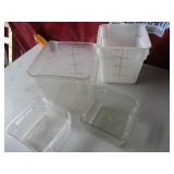 4 Plastic Food Containers