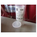 BID X 6: Plastic Cups with Lids