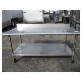 72" Stainless Table with Backsplash