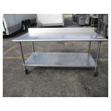 72" Stainless Table with Backsplash