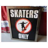 Skaters Only Framed Bar Decor 18x22