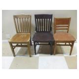 Bid X 3: Nice Wood Chairs