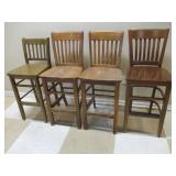 Bid X 4: Nice Wood Barstools