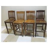 Bid X 4: Nice Wood Barstools