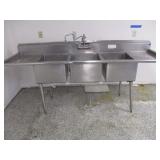 94" S/S 3 Bay Sink