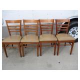 Bid x 4 : Very Nice Cushioned Dining Chairs