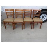 Bid x 4 : Very Nice Cushioned Dining Chairs