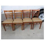 Bid x 4 : Very Nice Cushioned Dining Chairs