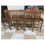 Bid x 5 : Very Nice Cushioned Dining Chairs