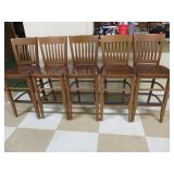 Bid x 5 : Very Nice Cushioned Dining Chairs