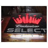 Budweiser Select Sign