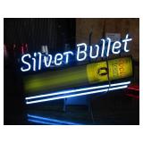 Neon Silver Bullet Coors Sign