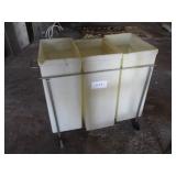 3 Divider Bin With Holder on Wheels