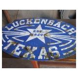 Metal Luckenbach Texas Sign D©cor