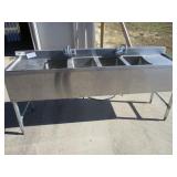 72" S/S 4 Bay back bar Sink