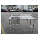 Work Table w/Sink & Faucet & Can Opener Bracket