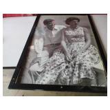 J.F.K. & Jackie Framed Bar Decor 25x37