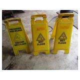 Bid X 3 : Wet Floor Signs