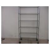 Metro rack w/ 6 Shelves On Casters