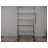 Metro rack w/ 6 Shelves On Casters