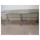 96" S/S Work Table w/NO Bottom Shelf