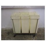 3 Compartment Food Bin On Casters