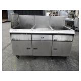 2 Bay Deep Fryer w/Dump Station