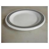 Bid X 48 NEW Plate, 7.5" Greystone/White