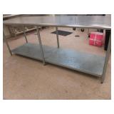 96" S/S Work Table w/Galv Bottom Shelf