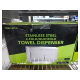 New Stainless C-Fold Multifold Towel Dispenser