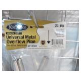 Bid X 2 :New Krowne Universal Metal Overflow Pipe